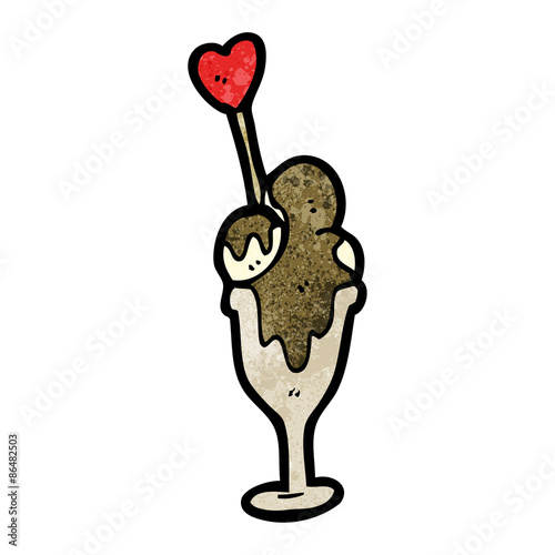 cartoon ice cream sundae