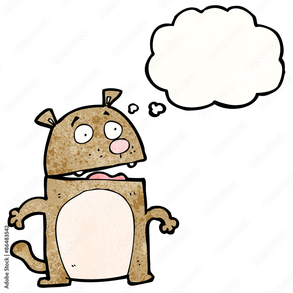 cartoon bear with thought bubble cartoon bear with thought bubble