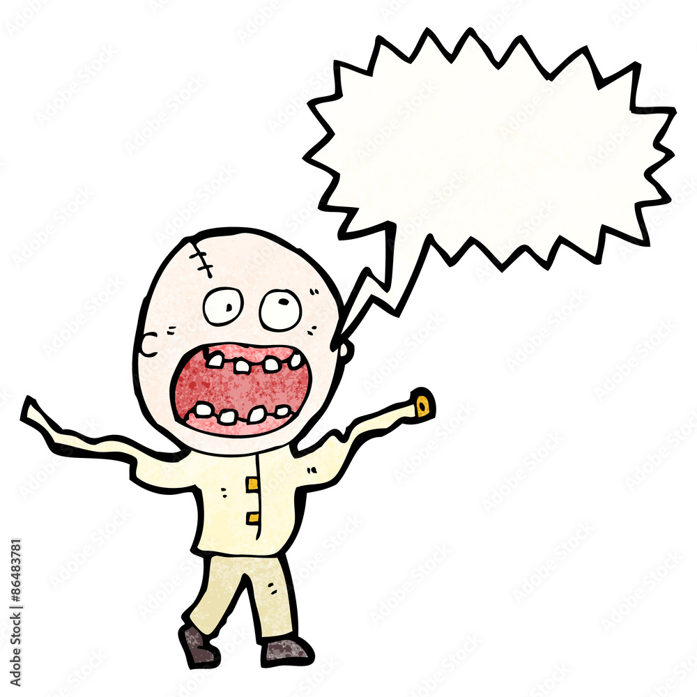 Fototapeta premium shouting mad man cartoon