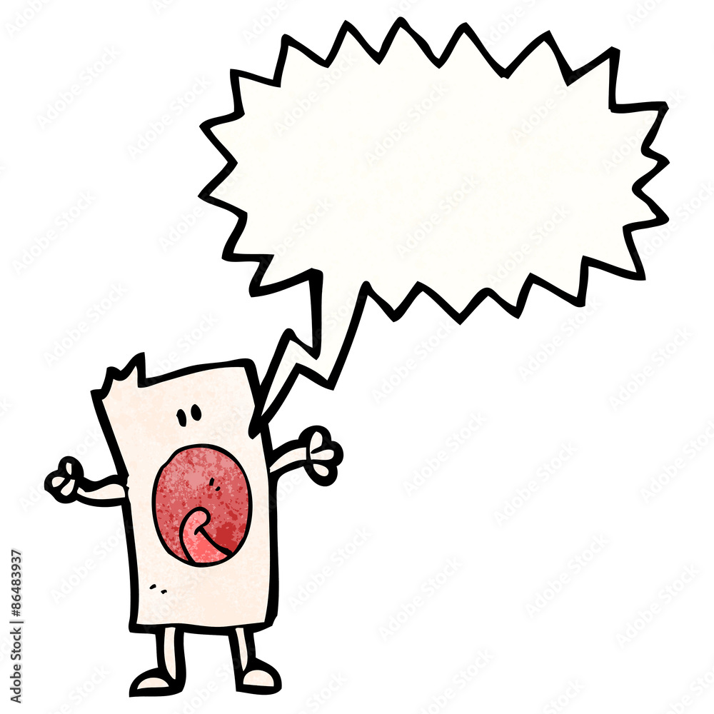 cartoon block head man cartoon block head man
