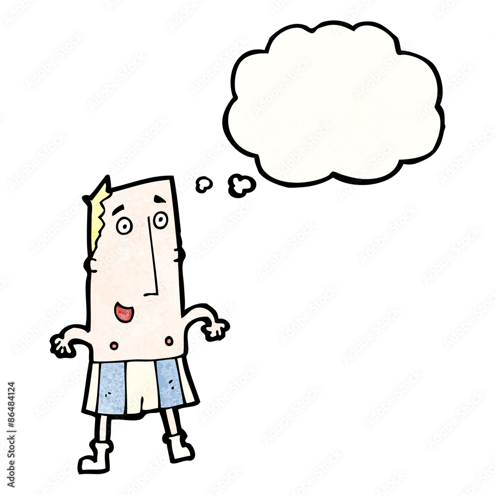 Fototapeta premium cartoon man in boxer shorts