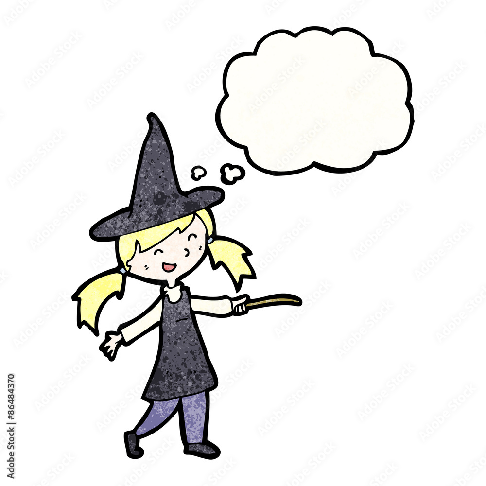 cartoon little witch