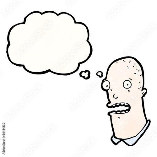 bald man with thought bubble
