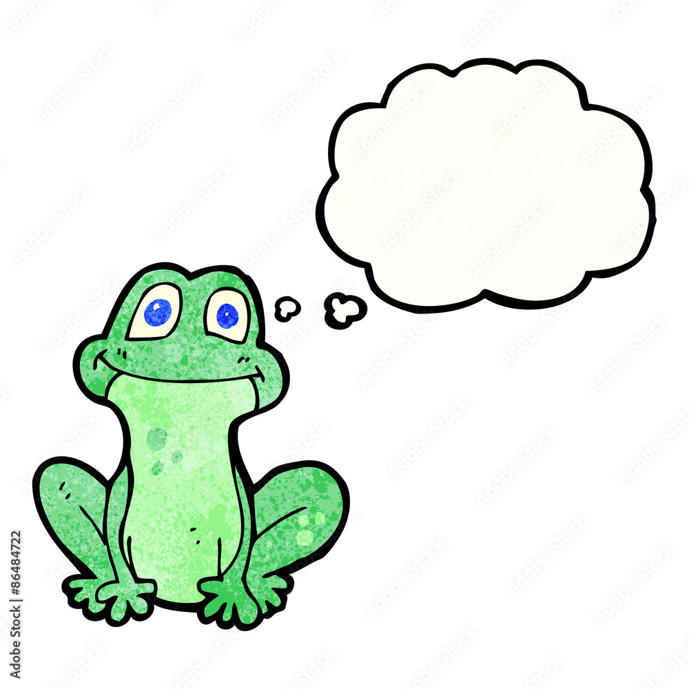 cartoon frog with thought bubble cartoon frog with thought bubble