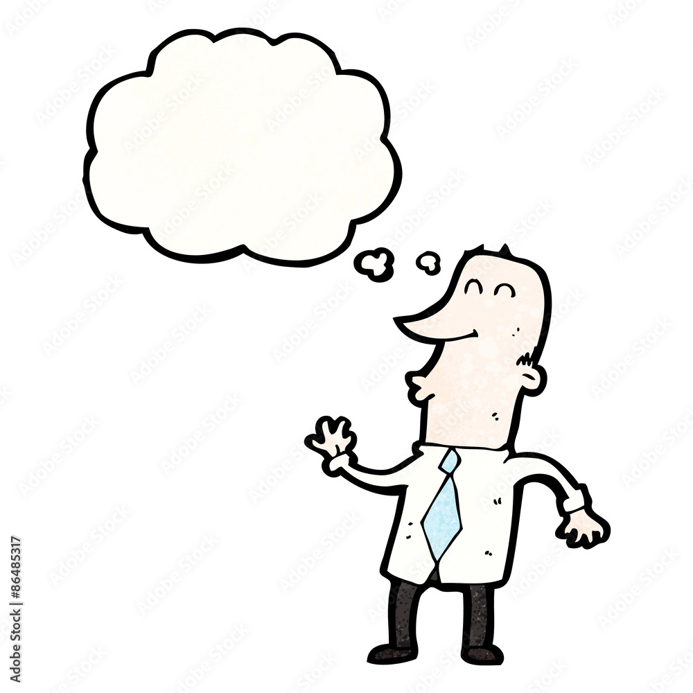 Fototapeta premium cartoon man with idea