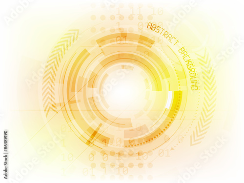 Abstract future technology vector background with circle elements and arrows