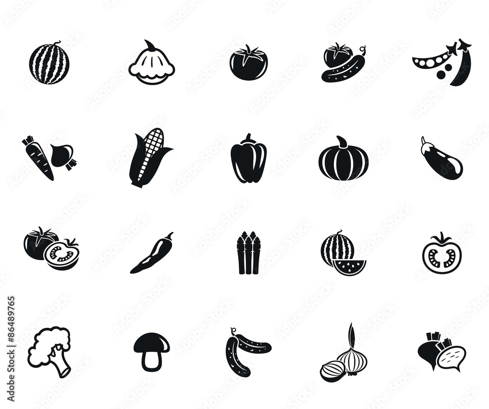 Vegetables icons