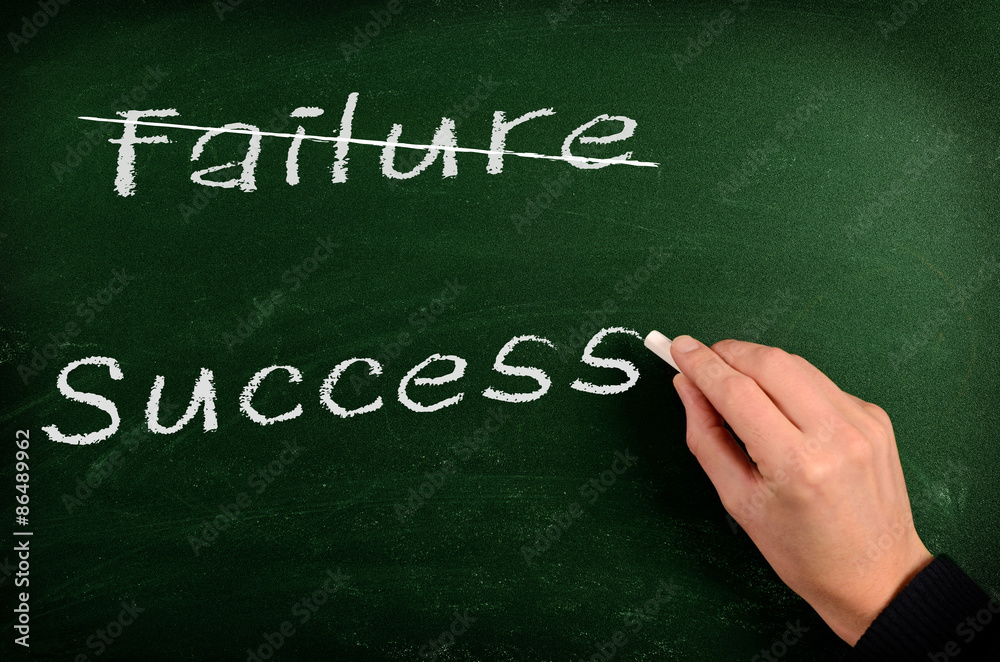 Obraz premium Success concept on a chalkboard