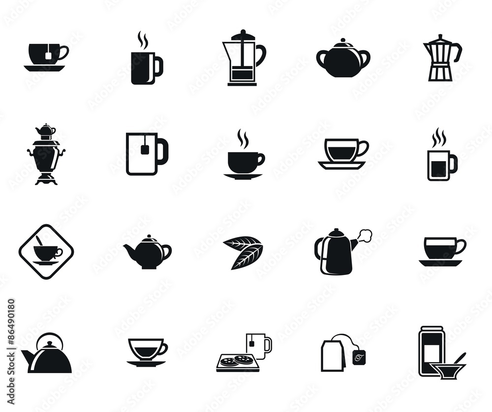 Tea icons Tea icons