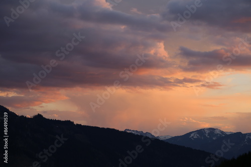 Sonnenuntergang Berge