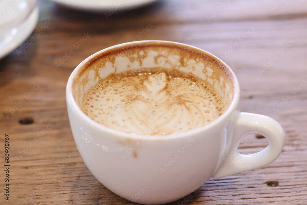 Cup of coffee latte art