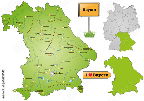 Karte von Bayern