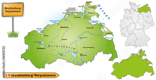 Karte von Mecklenburg-Vorpommern