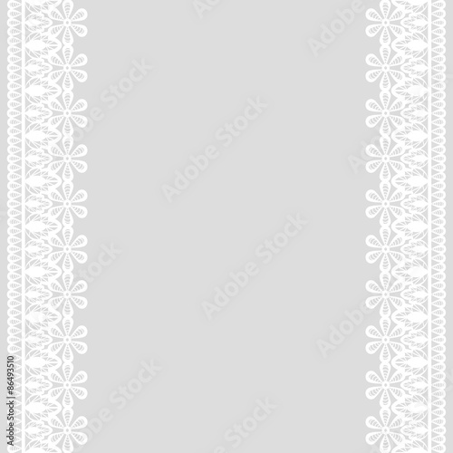 lace frame on gray background