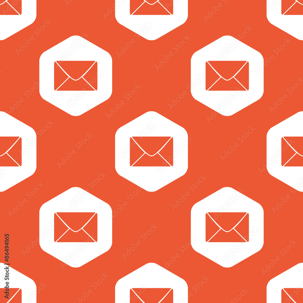 Orange hexagon letter pattern Orange hexagon letter pattern