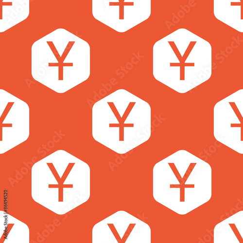 Orange hexagon yen pattern
