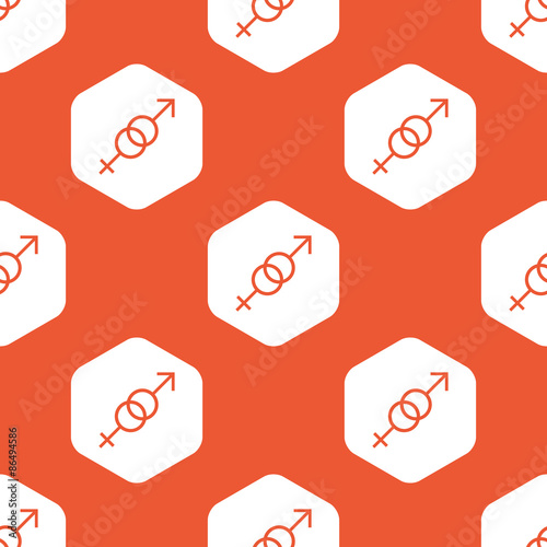 Orange hexagon gender pattern