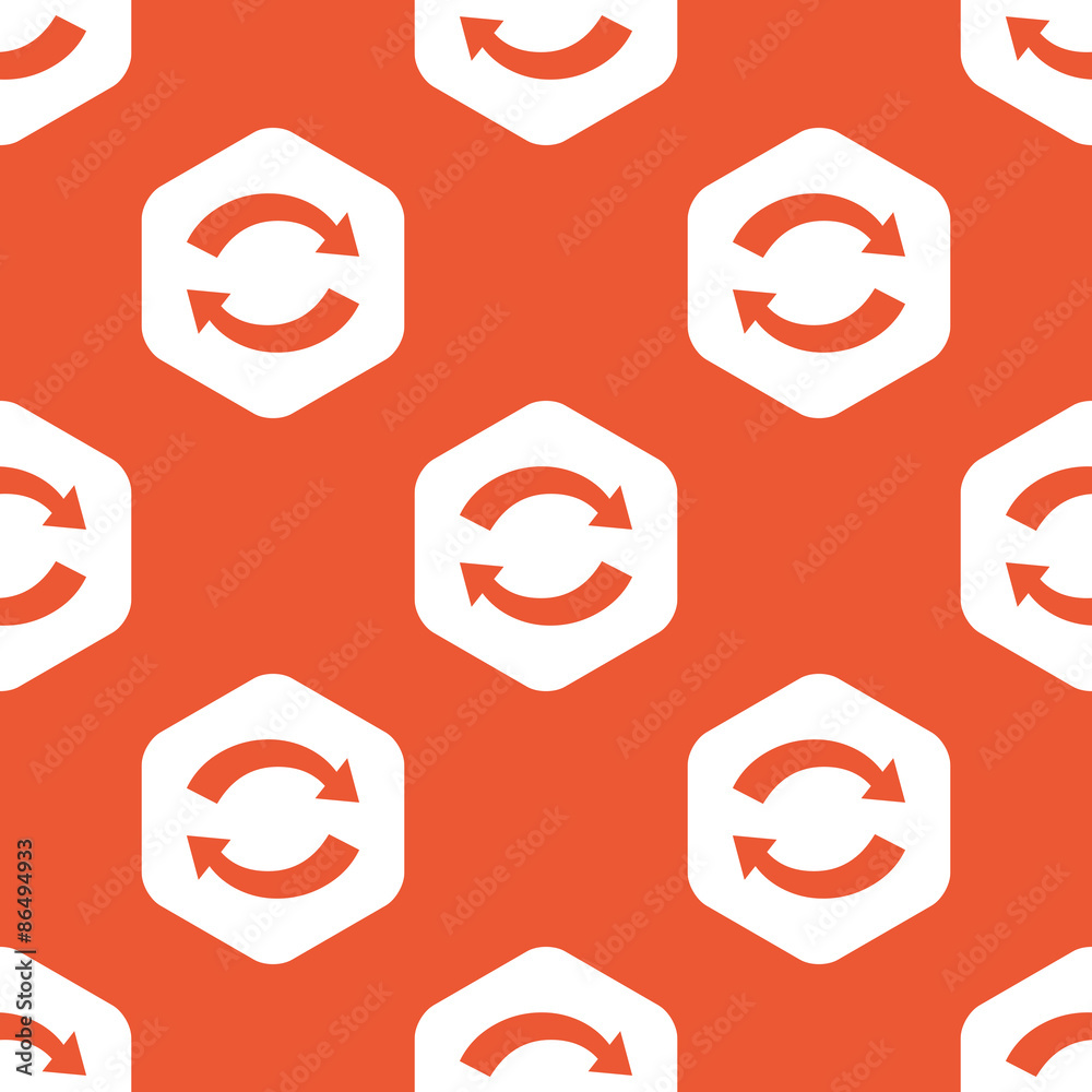 Orange hexagon exchange pattern Orange hexagon exchange pattern