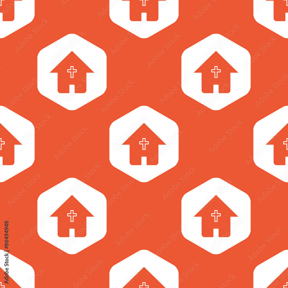 Orange hexagon christian house pattern Orange hexagon christian house pattern