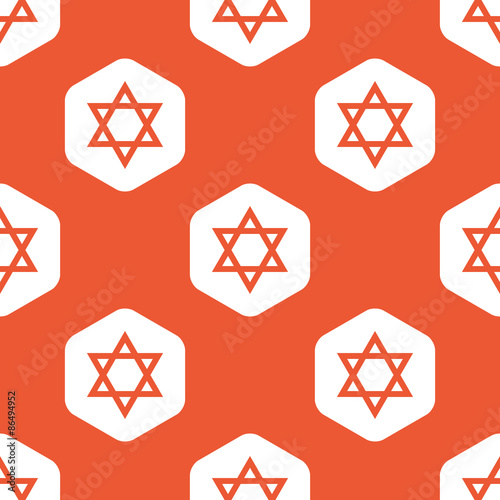 Orange Star of David pattern