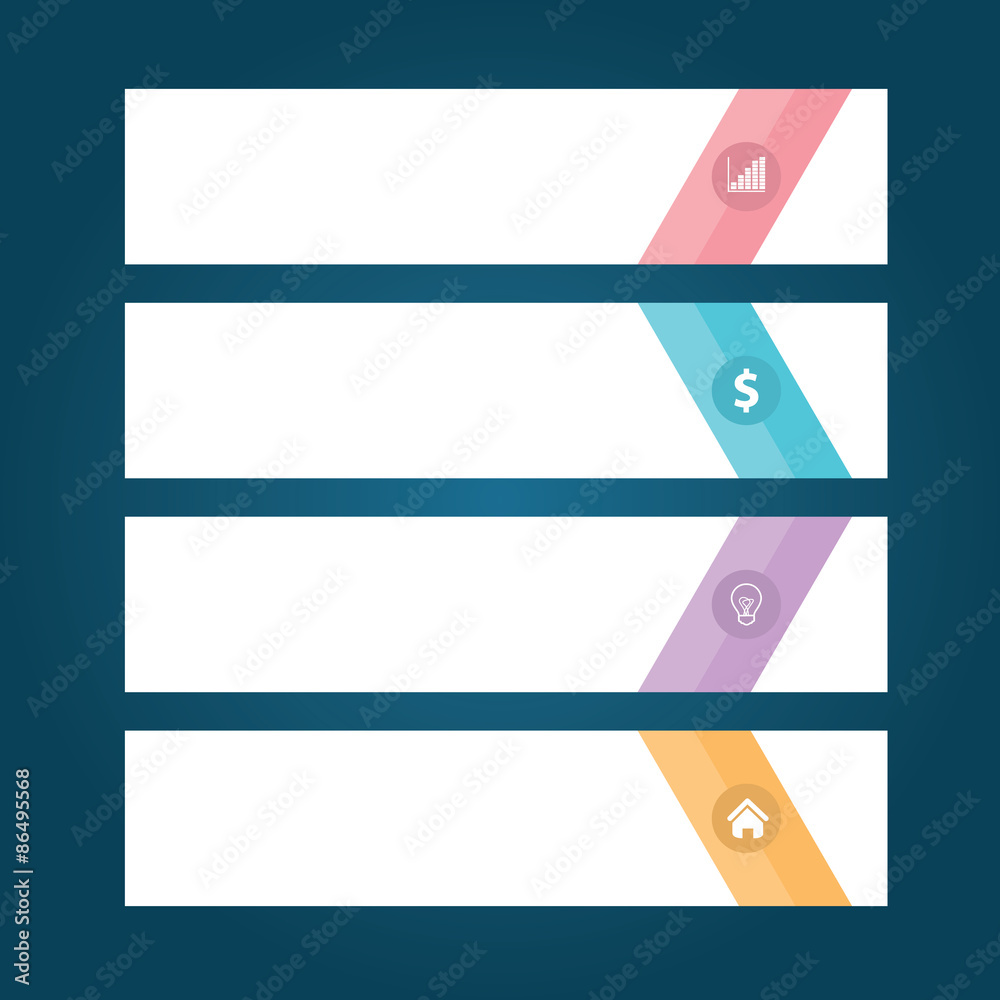 Obraz premium Abstract vector banners Business set