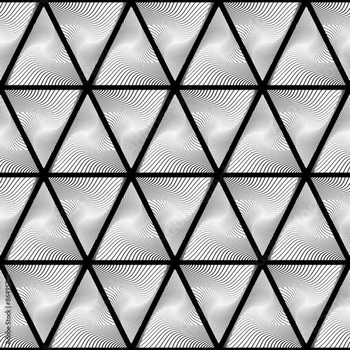 Design seamless monochrome triangle pattern