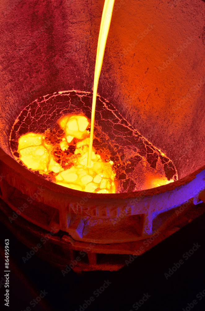 Fototapeta premium molten hot steel