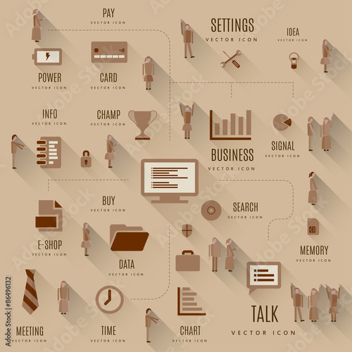 Set Of Business Icons and people