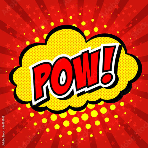 Pow! - Comic Speech Bubble, Cartoon 
