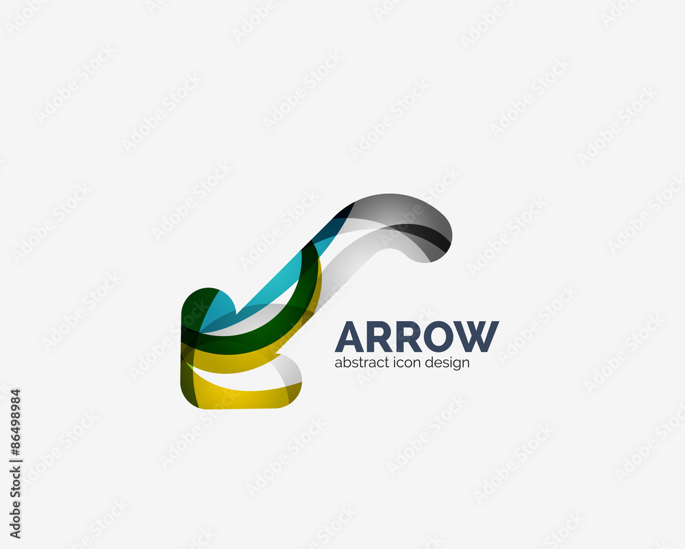 Clean moden wave design arrow logo Clean moden wave design arrow logo