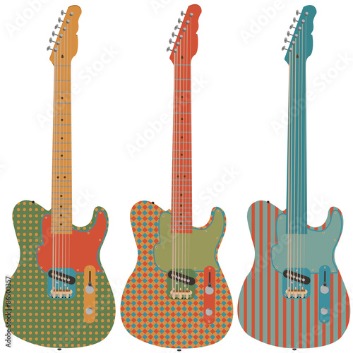 Retro guitar set