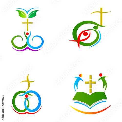 Christianity people design isolated on white background.