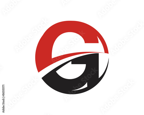 G Letter Logo Swoosh CIrcle