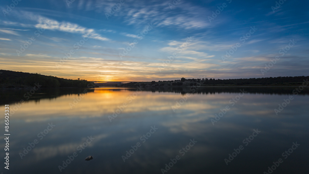 Atardecer en el rio Tajo