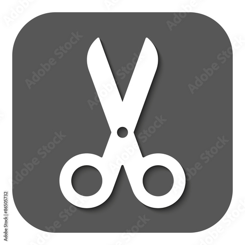 The scissors icon. Shears and clippers, cut off symbol. Flat