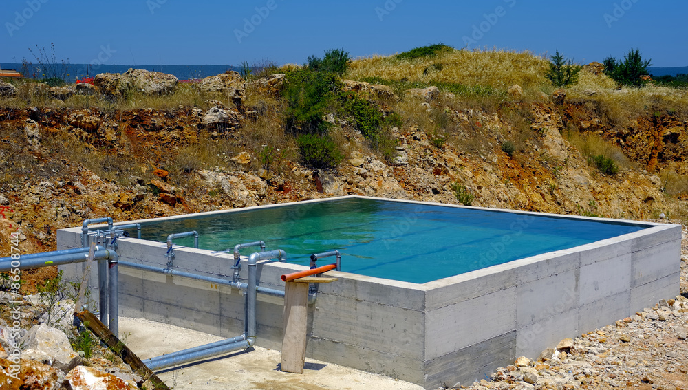 Fototapeta premium Modern urban wastewater treatment plant