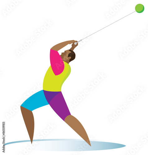 hammer throwing. Athlete