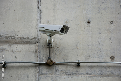 CCTV camera on the wall