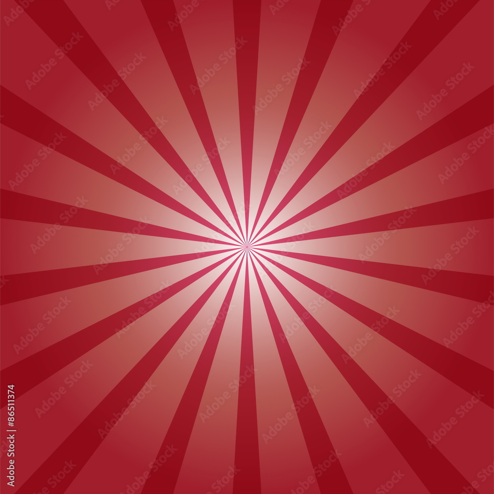 Red burst background. Vector/illustration.