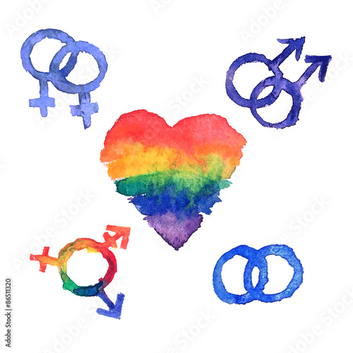 Set of LGBT icons various sexual identities