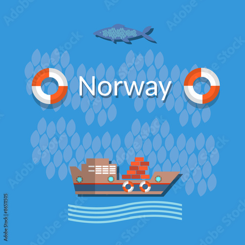 Norway: industrial fishing, sea fishing, fish boats, cargo