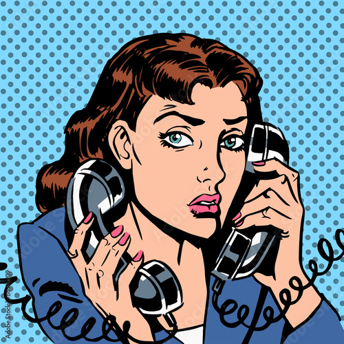 Wednesday girl on two phones running bond Secretary office Manag