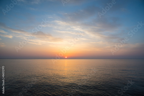 Beautiful sunrise over sea