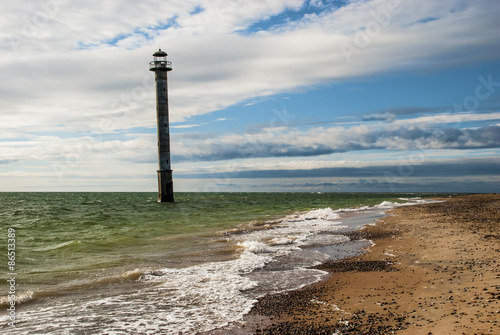 The neglected falling  lighthouse of Kiipsaare is an island Saaremaa photo