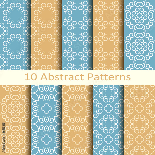 Set of ten abstract patterns