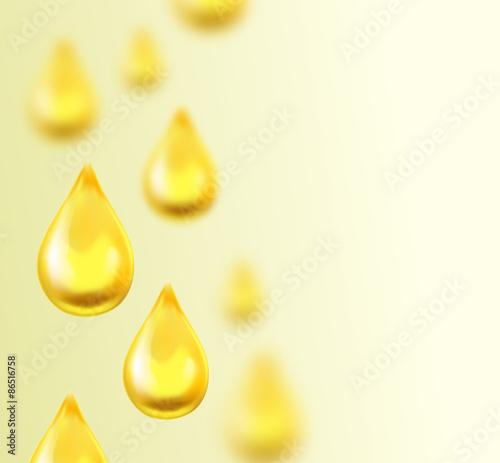 Oil drops background with place for text. Vector illustration
