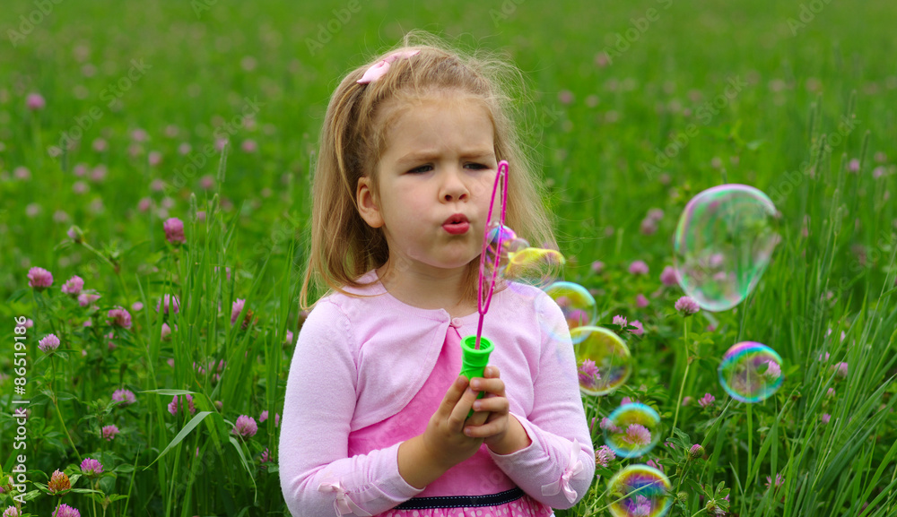  little girl and bubbles
