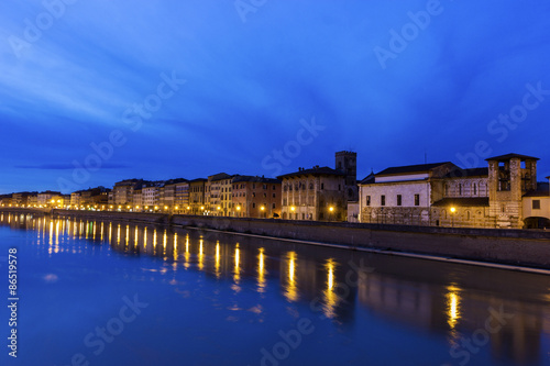 Pisa  Italy in the evening