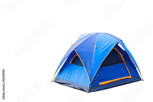 Isolated blue dome tent © mathisa