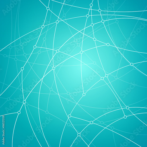 Geometric vector pattern,curves and nodes